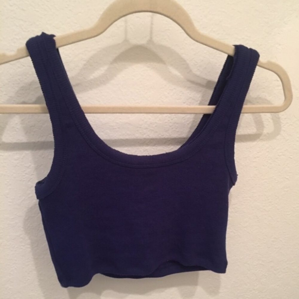 Navy blue crop top